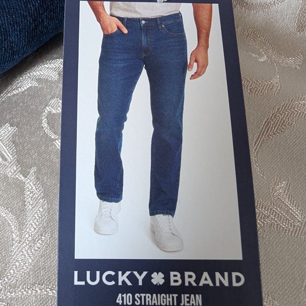 Mens LUCKY BRAND 410 Straight Jean 38w x 32L Stretch Athletic